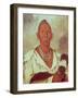 Portrait of Black Hawk, Indian Chief-George Catlin-Framed Giclee Print