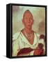 Portrait of Black Hawk, Indian Chief-George Catlin-Framed Stretched Canvas