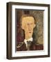 Portrait of Blaise Cendrars-Amedeo Modigliani-Framed Art Print