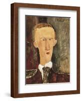 Portrait of Blaise Cendrars-Amedeo Modigliani-Framed Art Print