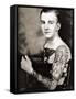 Portrait of Bob Shaw Showing of His Tattooed Sleeves by Bert Grimm, C.1942-null-Framed Stretched Canvas