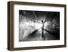 Portrait of body builder woman in tunnel, Seattle, Washington, USA-Pete Saloutos-Framed Photographic Print