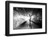 Portrait of body builder woman in tunnel, Seattle, Washington, USA-Pete Saloutos-Framed Photographic Print