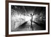 Portrait of body builder woman in tunnel, Seattle, Washington, USA-Pete Saloutos-Framed Photographic Print