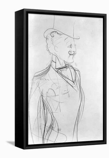 Portrait of Boni De Castellane (Pencil on Paper)-Sem-Framed Stretched Canvas