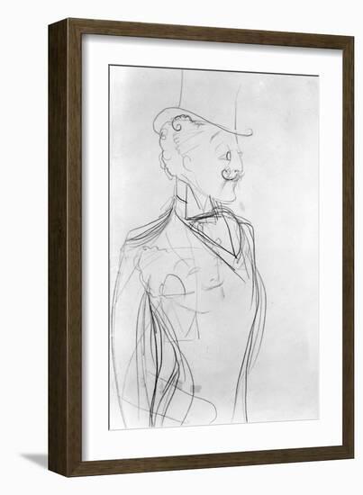 Portrait of Boni De Castellane (Pencil on Paper)-Sem-Framed Giclee Print