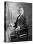 Portrait of Booker T. Washington Sitting in a Chair-Stocktrek Images-Stretched Canvas