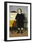 Portrait of Boy Standing-Odoardo Borrani-Framed Giclee Print