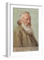 Portrait of Brahms-null-Framed Art Print