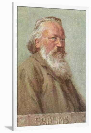 Portrait of Brahms-null-Framed Art Print