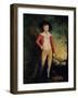 Portrait of Bridger Seward with a Cricket Bat, circa 1788-91-Ozias Humphry-Framed Giclee Print