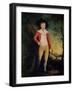 Portrait of Bridger Seward with a Cricket Bat, circa 1788-91-Ozias Humphry-Framed Giclee Print