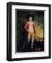 Portrait of Bridger Seward with a Cricket Bat, circa 1788-91-Ozias Humphry-Framed Giclee Print