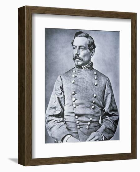 Portrait of Brigadier General P.G.T. Beauregard (1818-93) (Litho)-American Photographer-Framed Giclee Print