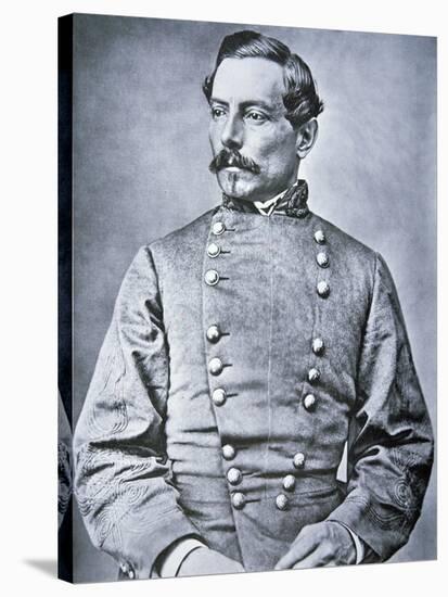 Portrait of Brigadier General P.G.T. Beauregard (1818-93) (Litho)-American Photographer-Stretched Canvas