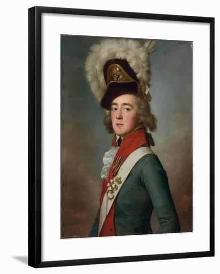 Portrait of Brigadier Valerian Aleksandrovich Zubov-Jean Louis Voille-Framed Giclee Print