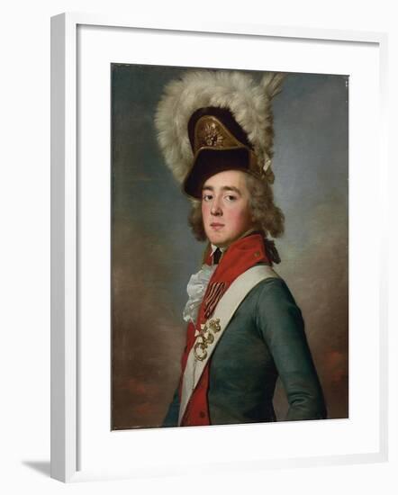 Portrait of Brigadier Valerian Aleksandrovich Zubov-Jean Louis Voille-Framed Giclee Print
