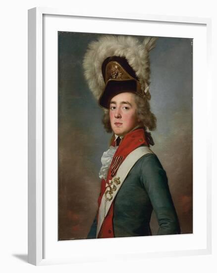 Portrait of Brigadier Valerian Aleksandrovich Zubov-Jean Louis Voille-Framed Giclee Print