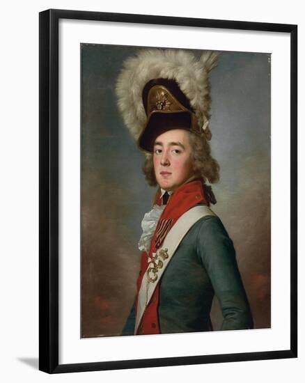 Portrait of Brigadier Valerian Aleksandrovich Zubov-Jean Louis Voille-Framed Giclee Print