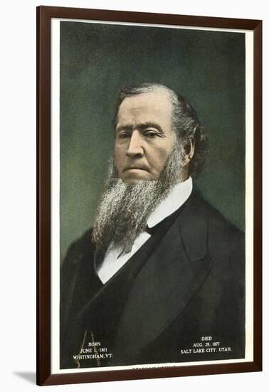 Portrait of Brigham Young-null-Framed Art Print