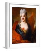 Portrait of Brigitte Ansart, circa 1704-Nicolas de Largilliere-Framed Giclee Print