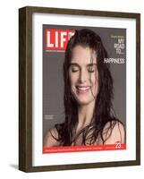 Portrait of Brooke Shields with her Eyes Shut, March 23, 2007-Tom Munro-Framed Photographic Print