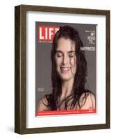 Portrait of Brooke Shields with her Eyes Shut, March 23, 2007-Tom Munro-Framed Photographic Print