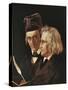 Portrait of Brothers Jacob and Wilhelm Grimm, 1855-Elisabeth Maria Anna Jerichau-Baumann-Stretched Canvas