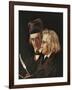 Portrait of Brothers Jacob and Wilhelm Grimm, 1855-Elisabeth Maria Anna Jerichau-Baumann-Framed Giclee Print