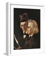Portrait of Brothers Jacob and Wilhelm Grimm, 1855-Elisabeth Maria Anna Jerichau-Baumann-Framed Giclee Print