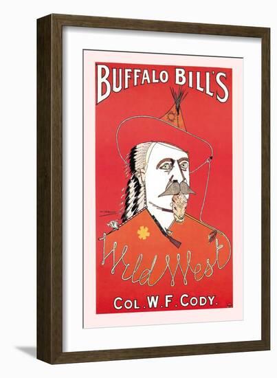 Portrait of Buffalo Bill-null-Framed Art Print