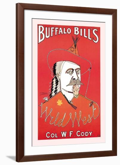 Portrait of Buffalo Bill-null-Framed Art Print