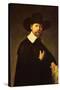 Portrait of Businessman Martin Looten-Rembrandt van Rijn-Stretched Canvas