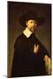 Portrait of Businessman Martin Looten-Rembrandt van Rijn-Mounted Art Print