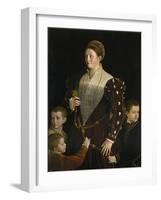 Portrait of Camilla Gonzaga Di San Secondo and Her Three Sons-Parmigianino-Framed Giclee Print