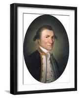 Portrait of Captain James Cook, R.N. (1728-1779), in Captain's Uniform in a Painted Oval-null-Framed Giclee Print