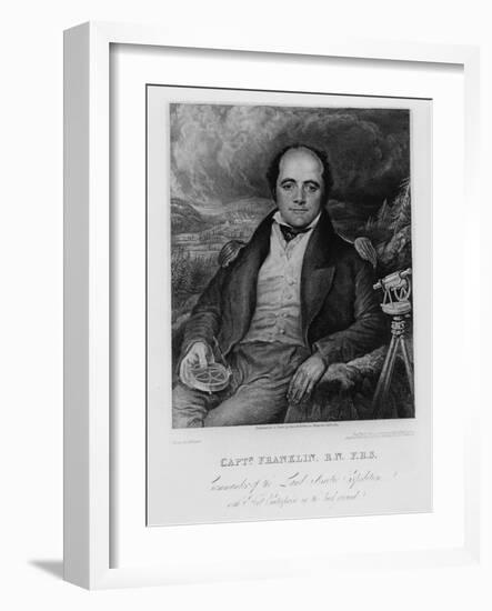 Portrait of Captain John Franklin (1786-1847) Engraved by Frederick Christian Lewis (1779-56) 1824-George Robert Lewis-Framed Giclee Print