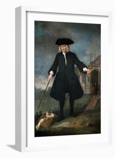 Portrait of Captain Thomas Coram (C.1668-1751)-Balthasar Nebot-Framed Giclee Print