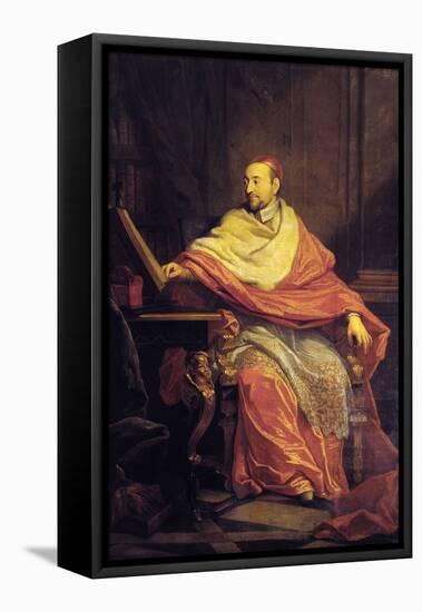 Portrait of Cardinal De Berulle-Philippe De Champaigne-Framed Stretched Canvas