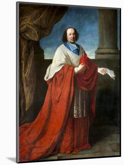 Portrait of Cardinal De Cambout De Coislin-null-Mounted Giclee Print