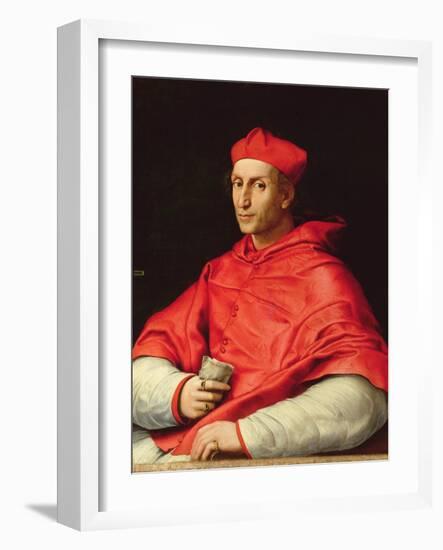 Portrait of Cardinal Dovizzi De Bibbiena (1470-1520)-Raphael-Framed Giclee Print