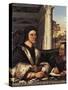 Portrait of Cardinal Ferry Carondelet with the Secretary, 1512-Sebastiano del Piombo-Stretched Canvas