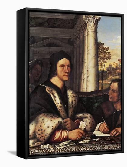 Portrait of Cardinal Ferry Carondelet with the Secretary, 1512-Sebastiano del Piombo-Framed Stretched Canvas