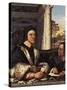 Portrait of Cardinal Ferry Carondelet with the Secretary, 1512-Sebastiano del Piombo-Stretched Canvas