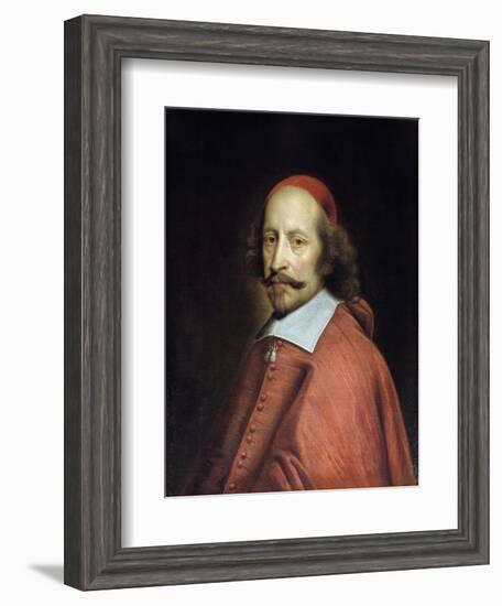 Portrait of Cardinal Jules Mazarin by Pierre Mignard-null-Framed Giclee Print