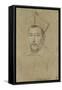Portrait of Cardinal Pietro Aldobrandini (Black Chalk-Ottavio Mario Leoni-Framed Stretched Canvas