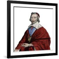 Portrait of Cardinal Richelieu (Armand Jean du Plessis), French clergyman, noble, and statesman-French School-Framed Giclee Print