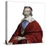 Portrait of Cardinal Richelieu (Armand Jean du Plessis), French clergyman, noble, and statesman-French School-Stretched Canvas