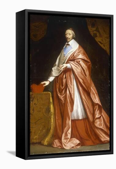 Portrait of Cardinal Richelieu-Philippe De Champaigne-Framed Stretched Canvas