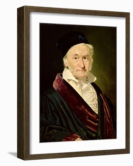 Portrait of Carl Friedrich Gauss, 1840-Christian-albrecht Jensen-Framed Giclee Print